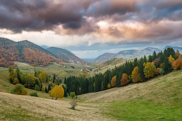 Herbstpanorama in den Bergen — Stockfoto