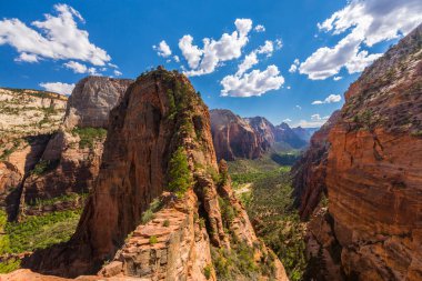 Angel'ın sahne Zion National Park, Utah, parlak bir sonbahar gün açılış.