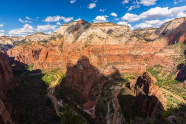 Angel'ın sahne Zion National Park, Utah, parlak bir sonbahar gün açılış.