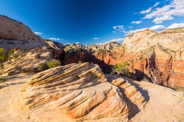 Angel'ın sahne Zion National Park, Utah, parlak bir sonbahar gün açılış.