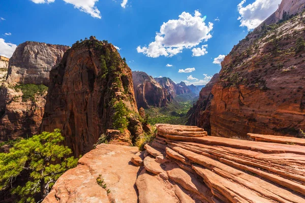 Angel'ın sahne Zion National Park, Utah, parlak bir sonbahar gün açılış.