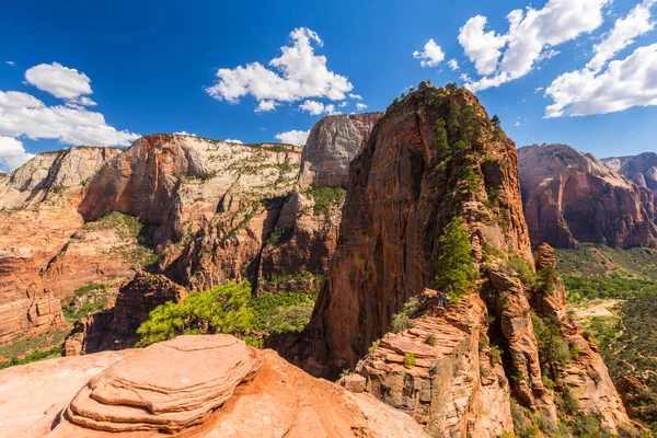 Paisaje Angel Landing Parque Nacional Zion Utah Brillante Día Otoño Imagen De Stock