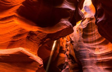 Antilop Kanyonu, Arizona'da güzel soyut kırmızı kumtaşı oluşumları