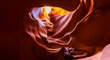 Antilop Kanyonu, Arizona'da güzel soyut kırmızı kumtaşı oluşumları