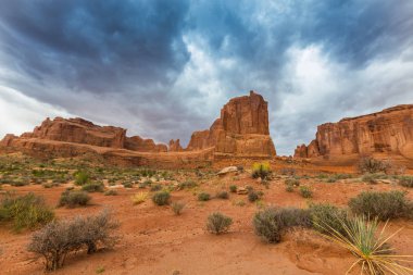 Fırtına cennet ve yağmur Arches National Park