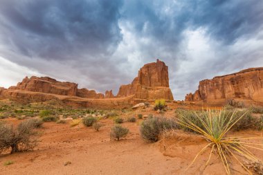 Fırtına cennet ve yağmur Arches National Park
