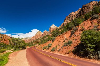 Zion National Park, ABD, parlak sahne güz