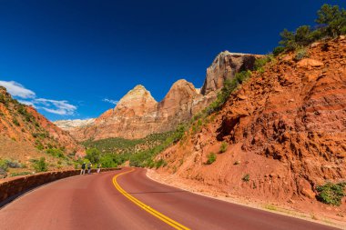 Zion National Park, ABD, parlak sahne güz