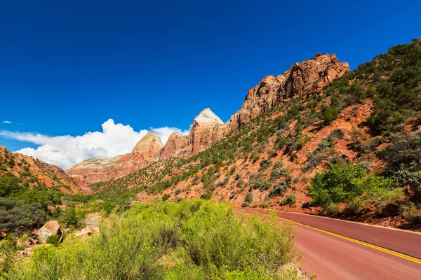 Heldere Landschap Zion National Park Verenigde Staten Herfst — Stockfoto