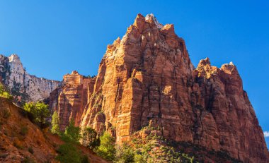 Zion National Park, ABD, parlak sahne güz