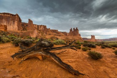 Damatic cennet ve fırtına Arches Ulusal Parkı, Utah