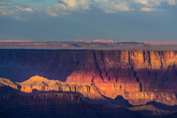 Beautiful sunset light in the Grand Canyon National Park