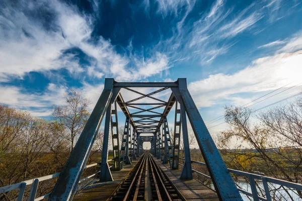 Old Iron Railroad Bridge Remote Rural Area Europe — Stock Photo, Image