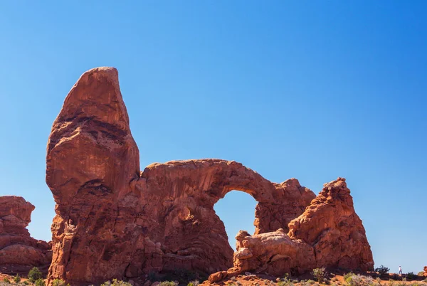 Wunderschöne Herbstkulisse Arches National Park Utah Einem Sonnigen Tag — Stockfoto