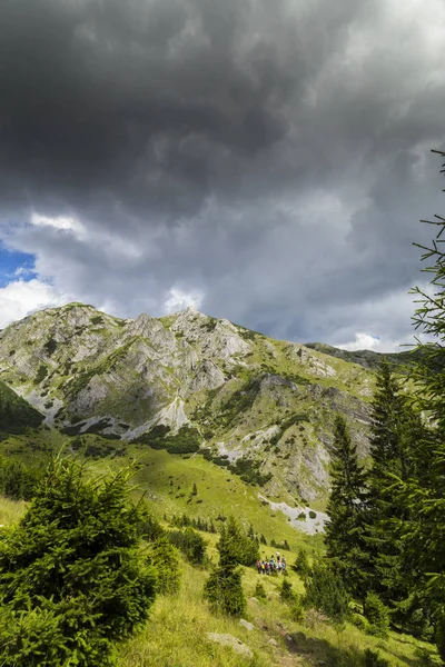 Paisaje Montañoso Verano Los Alpes Con Naturaleza Pura Valle Glaciar — Foto de Stock