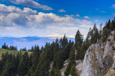 Yazın başında Transilvanya Alpleri 'nde güzel bir dağ manzarası