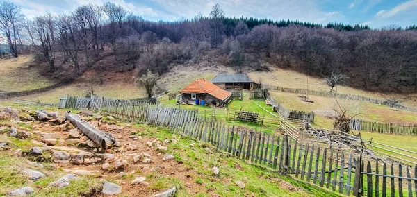 Paysages Estivaux Dans Les Alpes Transylvaniennes Avec Rochers Granit Lac — Photo