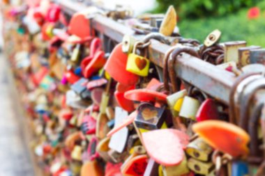 Bangkok Tayland: - 7 Ocak 2018: anahtar sembol Sevgililer günü aşk kilitleri vardır sevgi ve bağlılık sembolü.