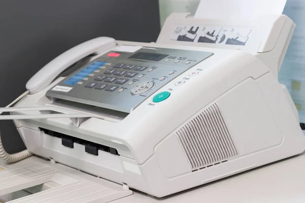Máquina Fax Oficina Trabajo Bangkok Tailandia —  Fotos de Stock