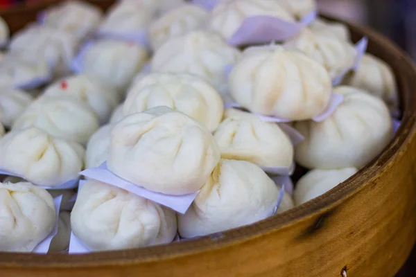 Chinese White Steamed Stuff Bun — Stock Photo, Image