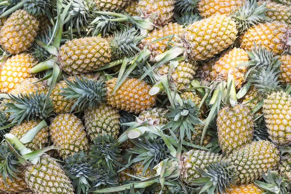 Closeup Veel Ananas Markt Vóór Verkoop Bangkok Thailand — Stockfoto