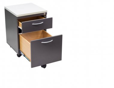 dosya dolabı ile beyaz arka plan kopya alanı ile izole