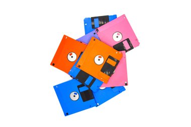 Disket, disket olarak da bilinir, ya da sadece disk veri depolama ve 1970'lerin ortalarında exchange 2000'lerin ortalarında içine her yerde bulunan bir form oldu. Beyaz arka plan üzerinde izole