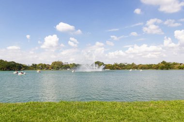 Tatillerde Bangkok Tayland 'da çok güzel bir halk bahçesinde 