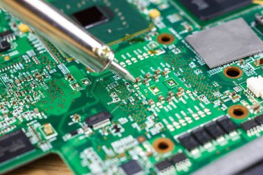 bilgisayar devrelerin elektronik tamiri için lehimleme demir 