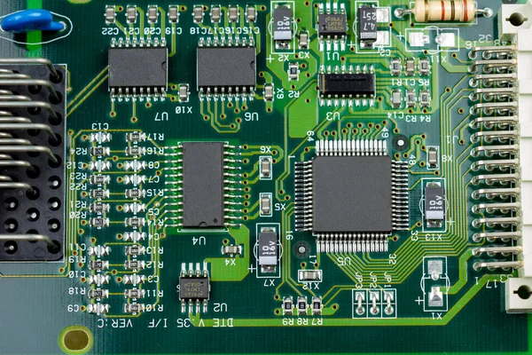 Placa de circuito electrónico parte de la máquina electrónica —  Fotos de Stock