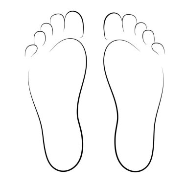 Sembol yetişkinler insan ayak izi vektör çizicisi