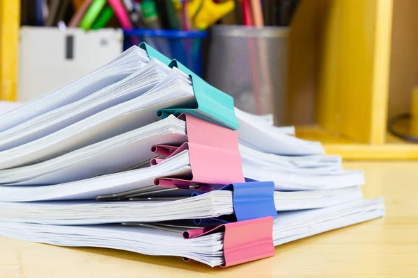Document Papier Rapport Activité Dossier Papier Sur Table Dans Bureau — Photo