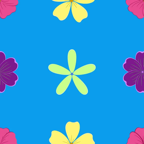 Nahtlose Blume Und Blatt Design Vektor Illustration Für Hintergrundbilder — Stockvektor