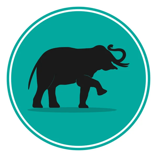 Elefante Ásia Andando Desenho Gráfico Desenho Vetorial Ilustração Isolada Fundo —  Vetores de Stock