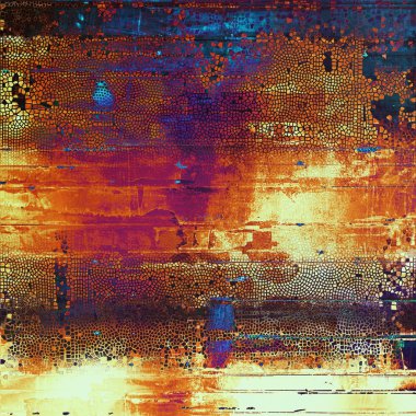 Vintage çerçeve, eski stil dekor öğeleri ve farklı renk desen grunge arka plan