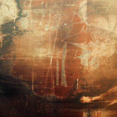 Vintage eski stil doku, yıpranmış ve kaba grunge arka plan ile farklı renk desen