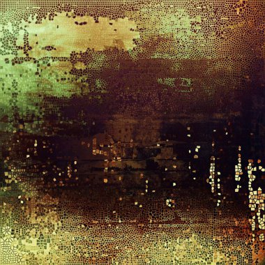 Vintage doku, eski stil çerçeve dekorasyon grunge grafik öğeleri ve farklı renk desen