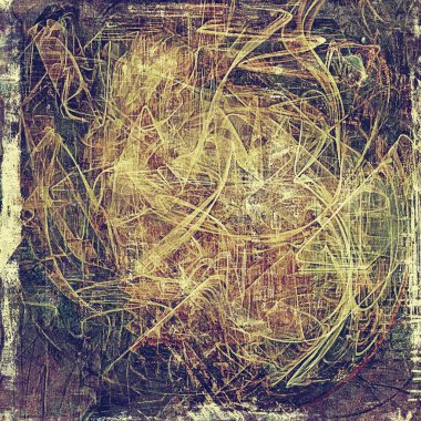 Vintage doku, eski stil çerçeve dekorasyon grunge grafik öğeleri ve farklı renk desen