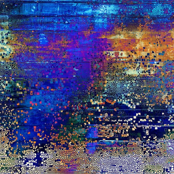 Fundo texturizado áspero, fundo vintage abstrato com diferentes padrões de cores — Fotografia de Stock