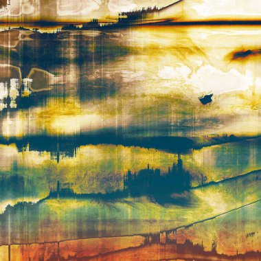 Vintage yırtık doku veya antik tasarım öğeleri ve farklı renk desen şık grunge arka plan