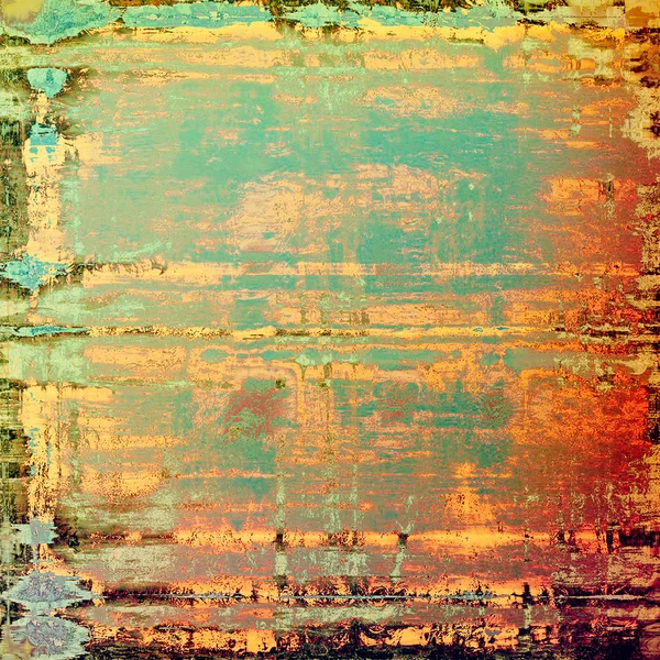 Традиционный гранж фон, поцарапанная текстура с винтажным дизайном и различными цветовыми узорами — стоковое фото