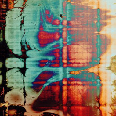 Grunge antika çerçeve, vintage tarzı arka plan. Farklı renk desen ile