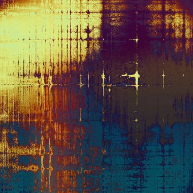 Eski okul öğeleri dokulu grunge arka plan üzerinde. Farklı renk desen ile