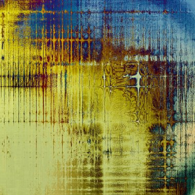 Vintage doku veya grunge dekoratif öğeler ve farklı renk desen ile antika arka plan