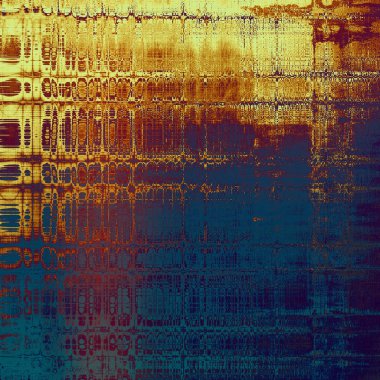 Dekoratif kompozisyon veya dokulu grunge öğeleri ve farklı renk desen vintage şablonu tasarlanmış eski stil