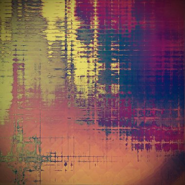 Vintage doku, eski stil çerçeve dekorasyon grunge grafik öğeleri ve farklı renk desen