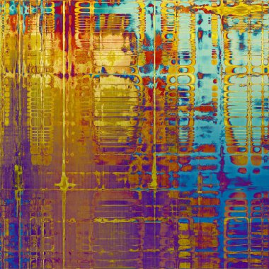 Vintage doku, eski stil çerçeve dekorasyon grunge grafik öğeleri ve farklı renk desen