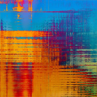 Dekoratif kompozisyon veya dokulu grunge öğeleri ve farklı renk desen vintage şablonu tasarlanmış eski stil