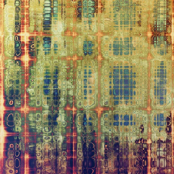 Textura antiga ou fundo de estilo antigo danificado com elementos de design grungy vintage e padrões de cores diferentes — Fotografia de Stock