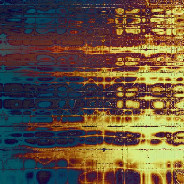 Fondo grunge de arte o textura de estilo vintage con elementos gráficos retro y diferentes patrones de color — Foto de Stock